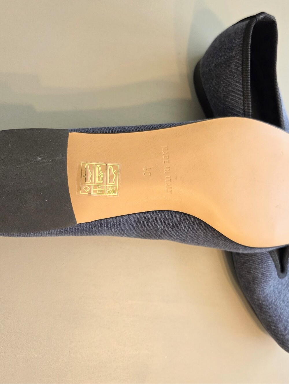 Alex Mill Navy Blue Canvas Ballet Flats Size 9 Made In Italy - Picture 10 of 12